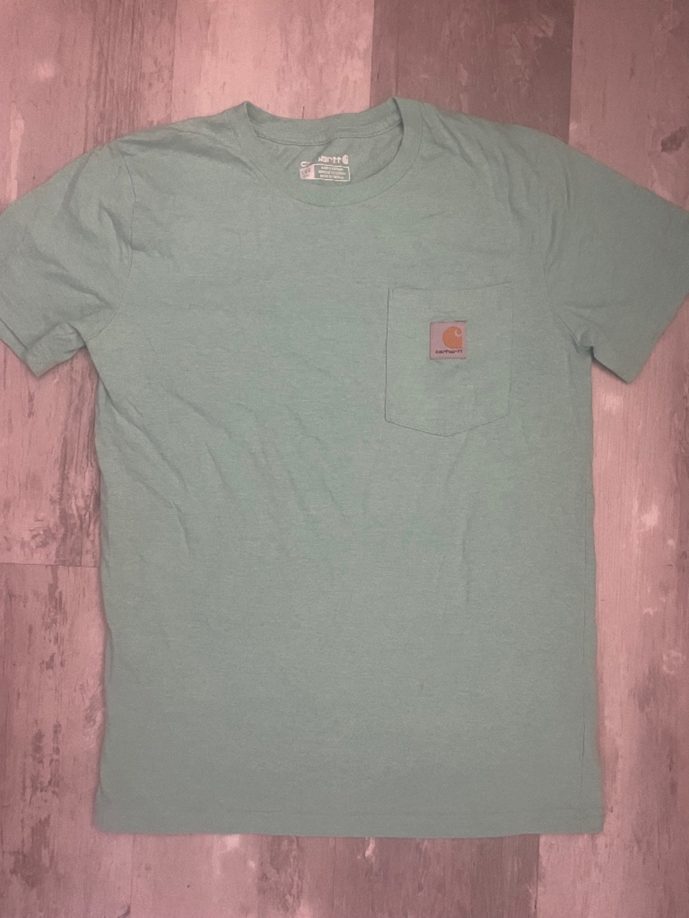 Carhartt Boys Lime Greenish T shirt Size L